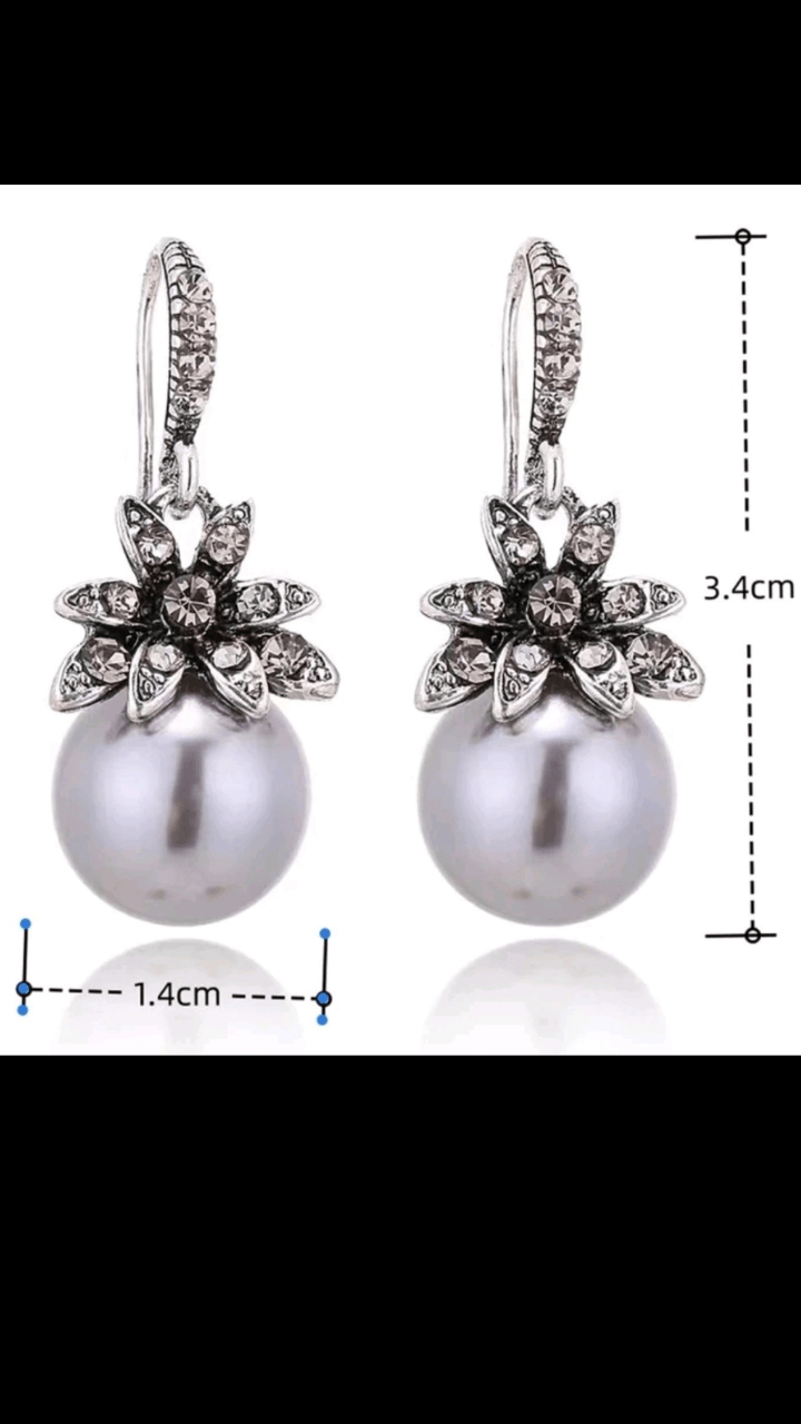 Grey Pearl Earring JU0278