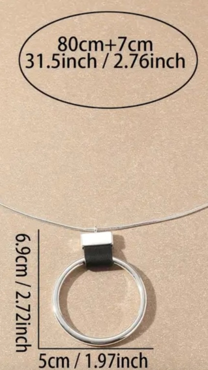 Gold / Silver Circle Necklace JU0396