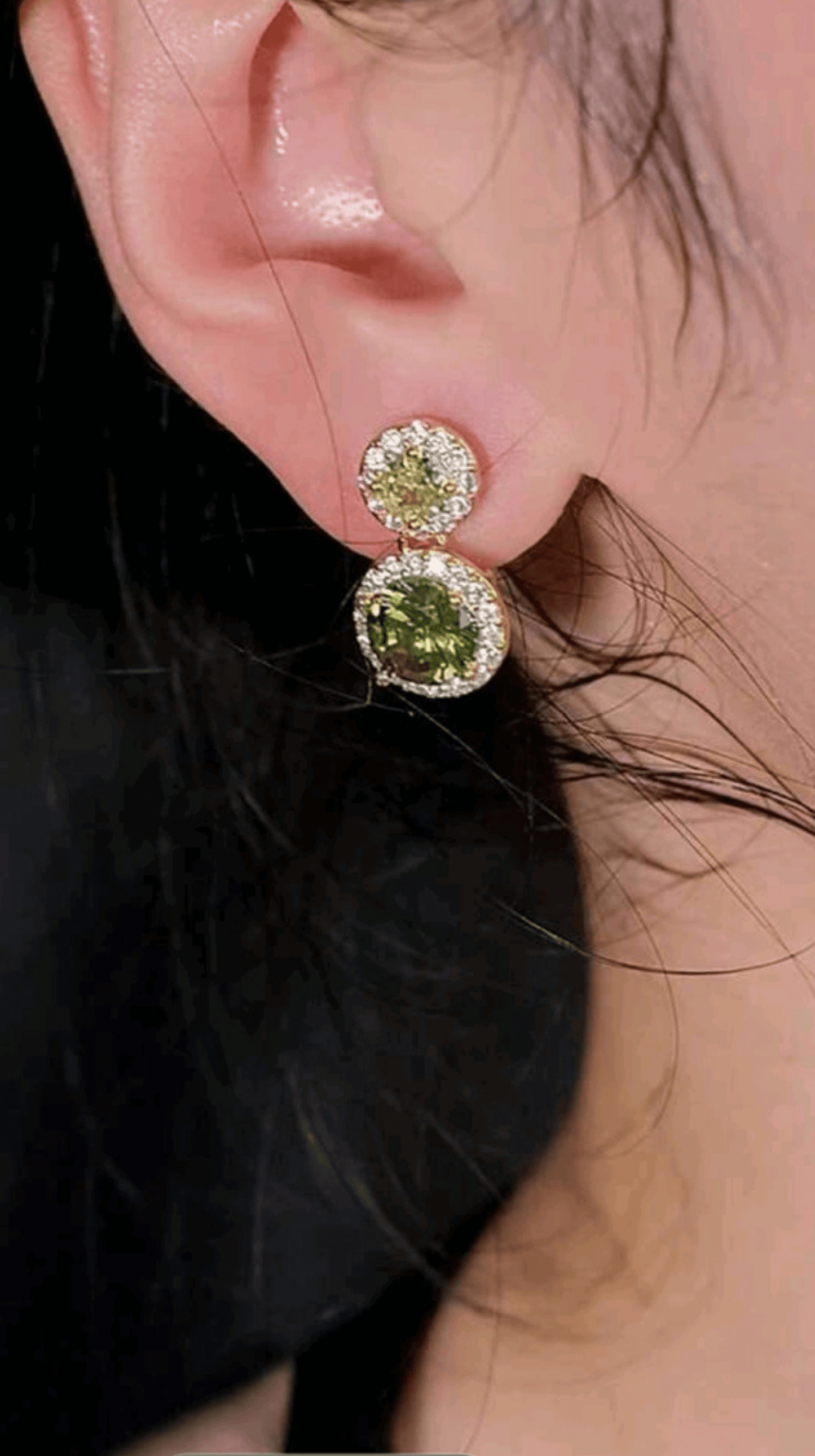 Green Earrings JU0205
