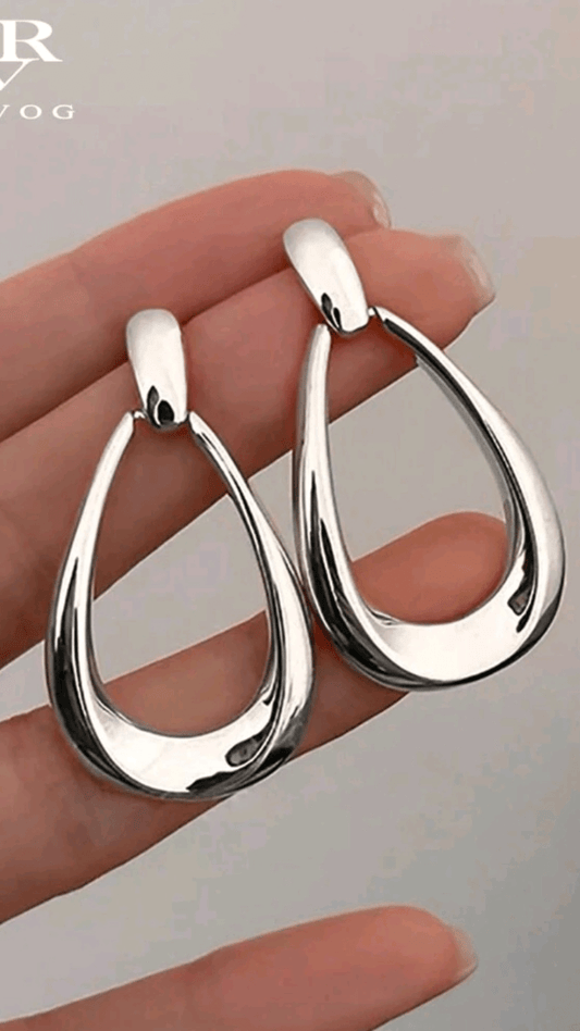 Geometric Silver Earring JU0299
