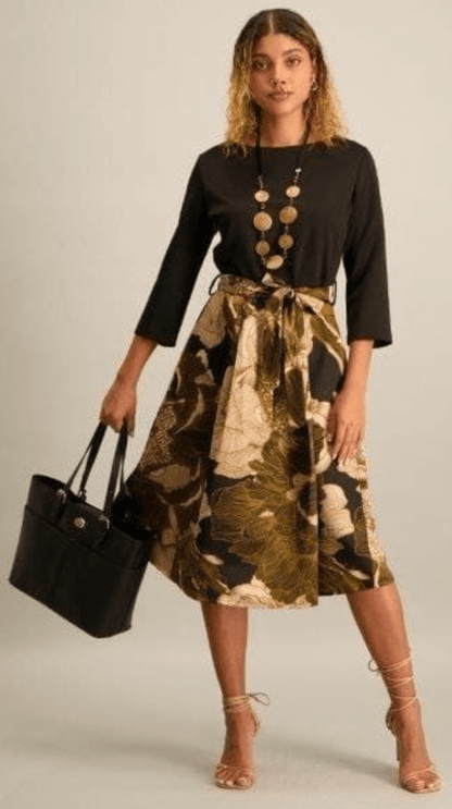 Black & Brown Dress BU025