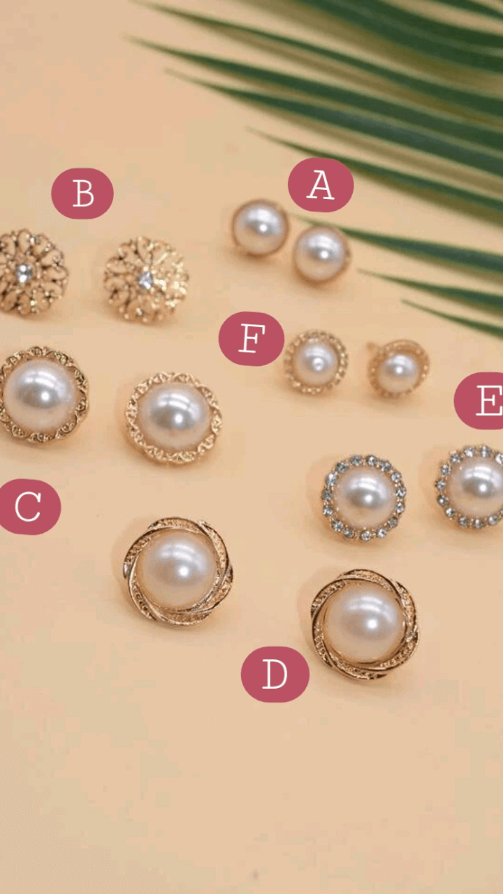 Faux Pearl Earrings JU010