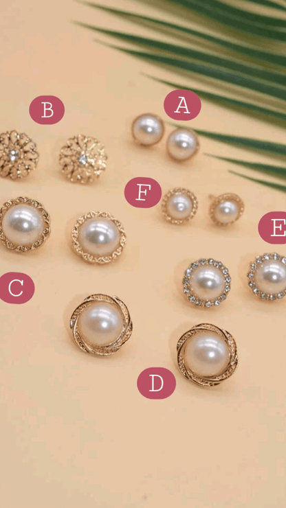 Faux Pearl Earrings JU010