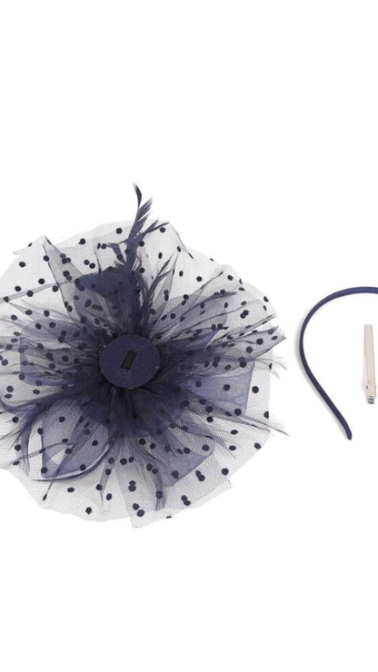 Navy Blue Fascinator HA017