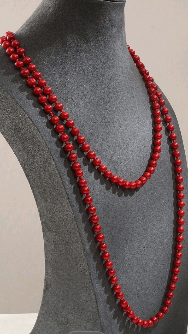 Red Beads Necklace JU051