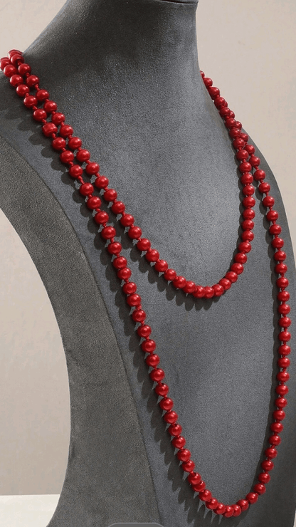 Red Beads Necklace JU051