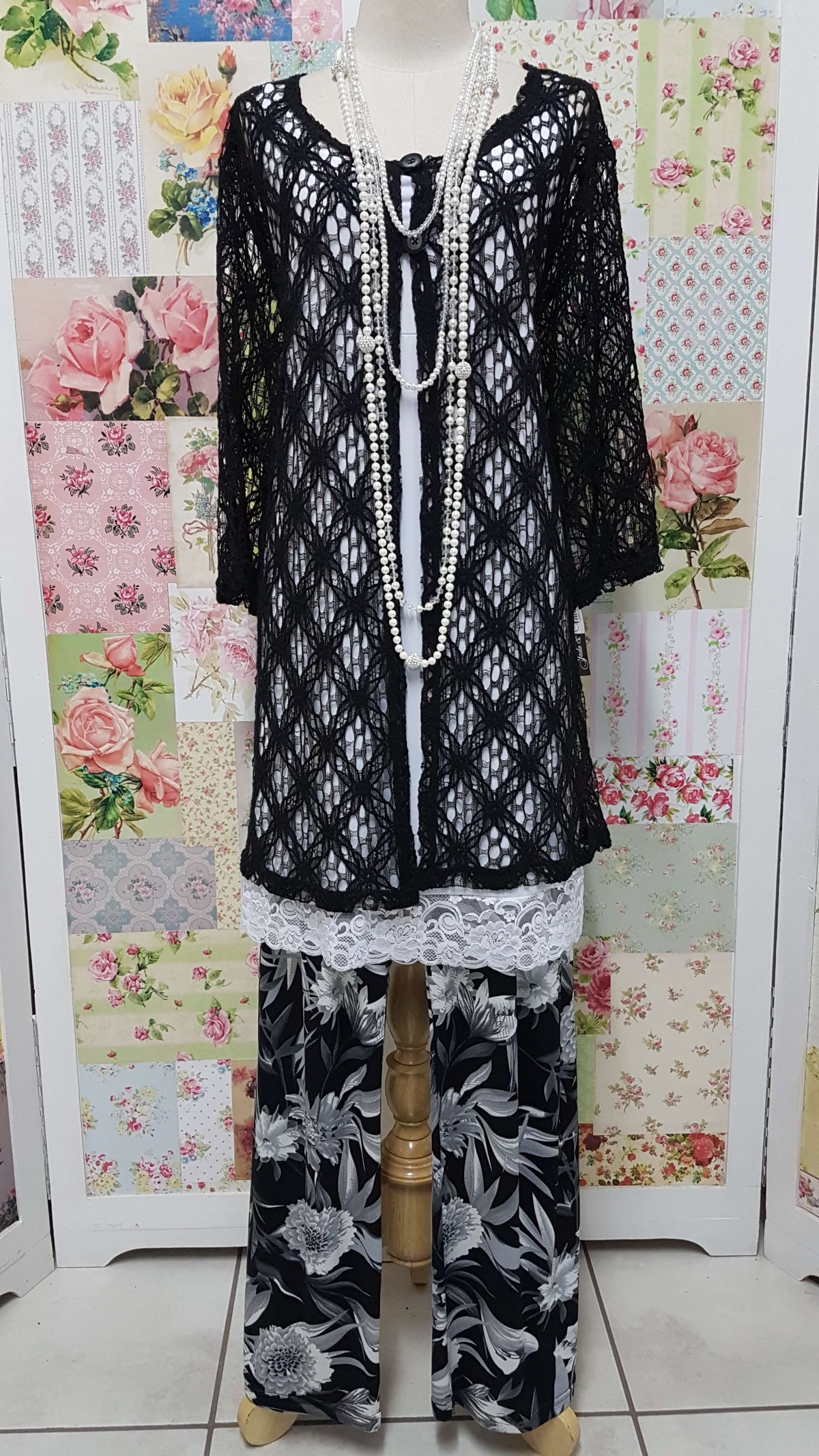 Black & Red 3-Piece Pants Set CH0184