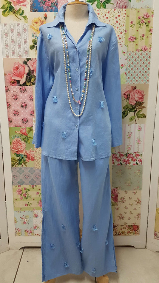 Baby Blue 2-Piece Pants Set BS0148