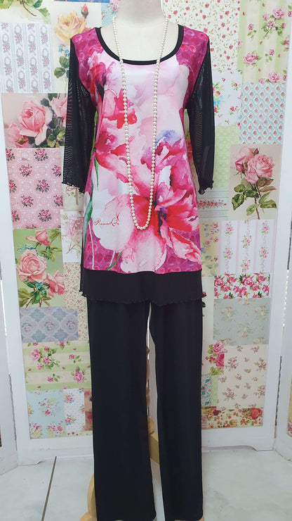 Black & Pink Top RS007