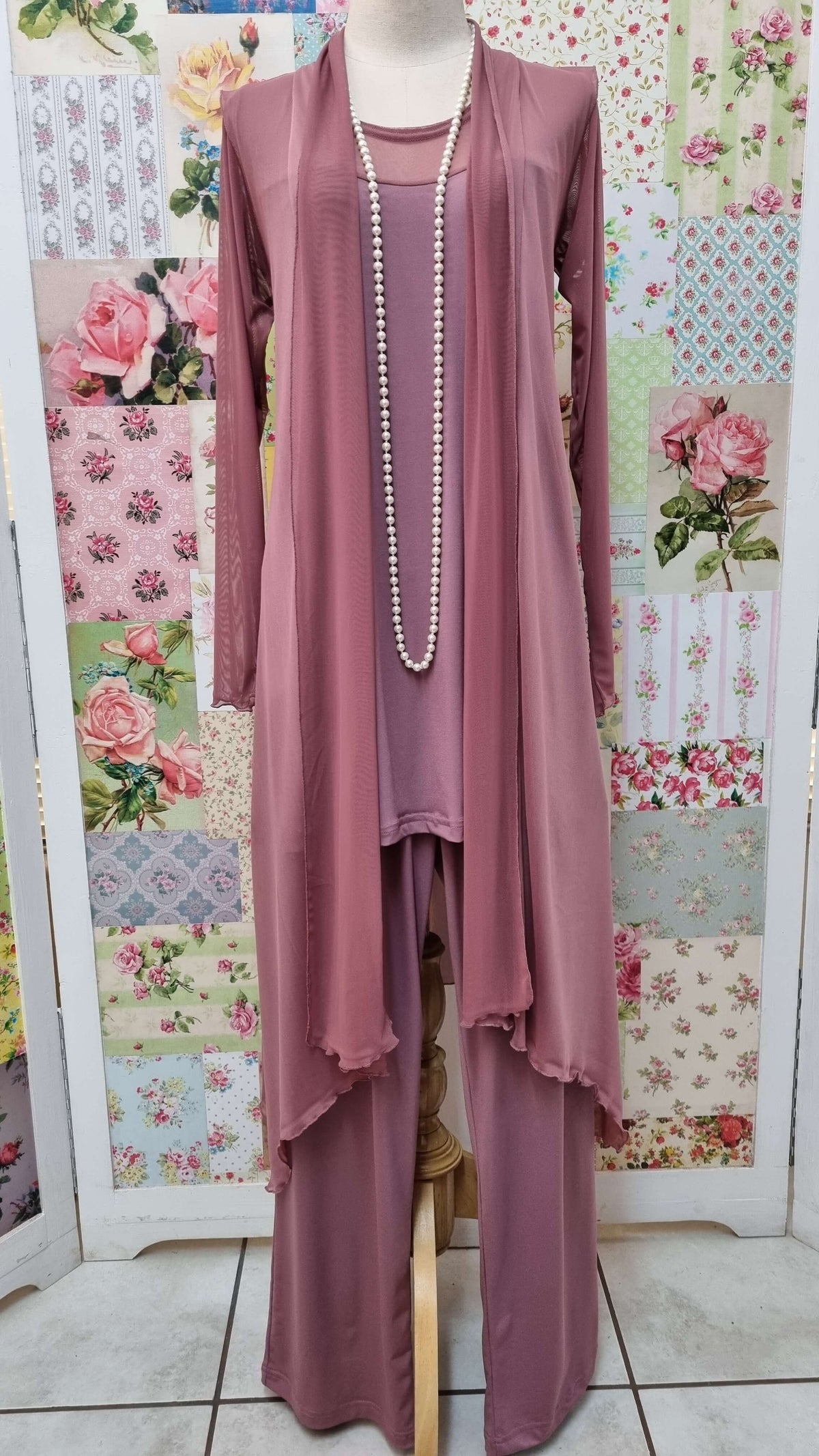 Dusty Pink 3-Piece Pants SH088