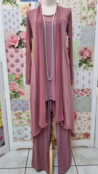 Dusty Pink 3-Piece Pants SH088