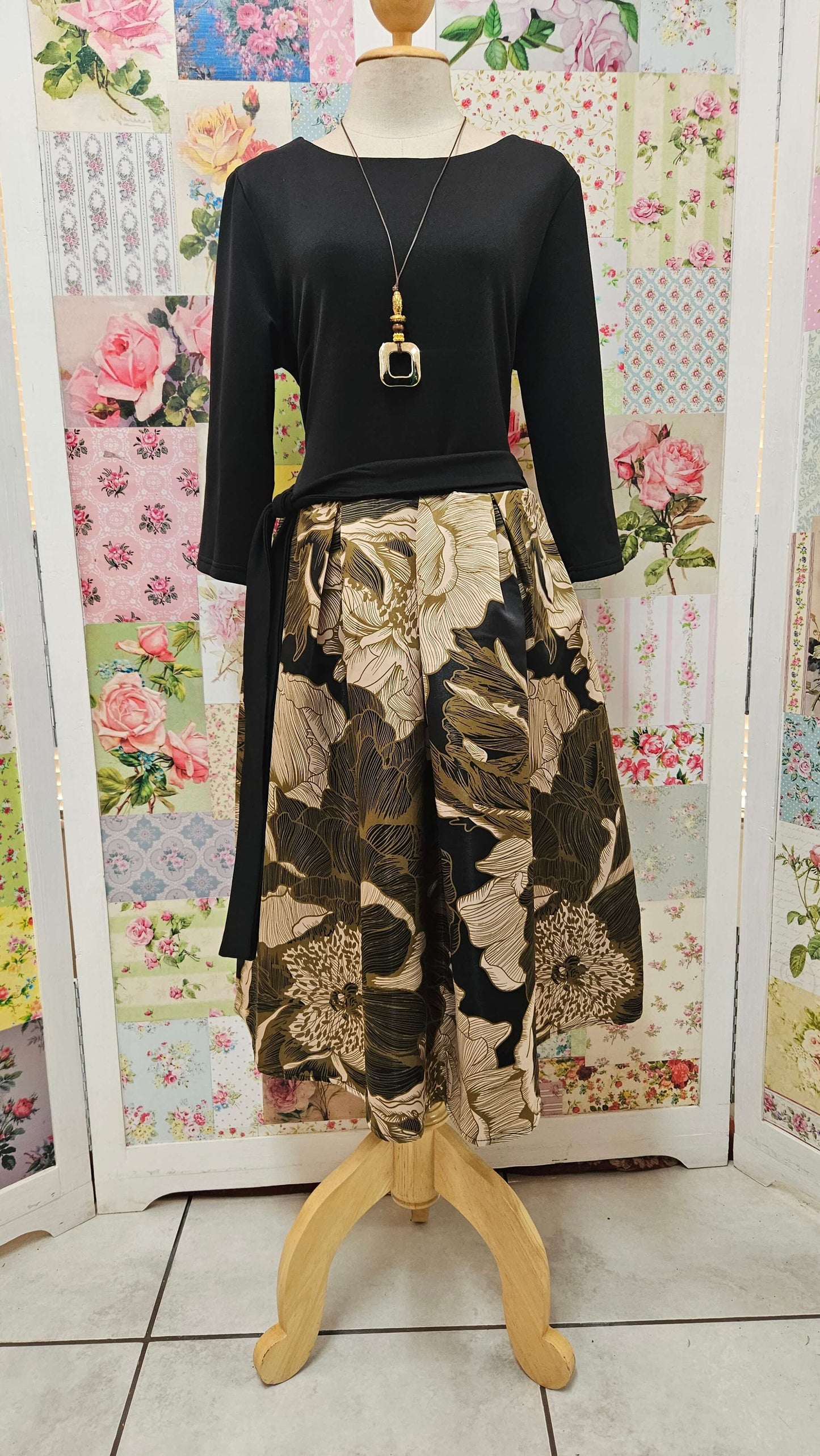 Black & Brown Dress BU025