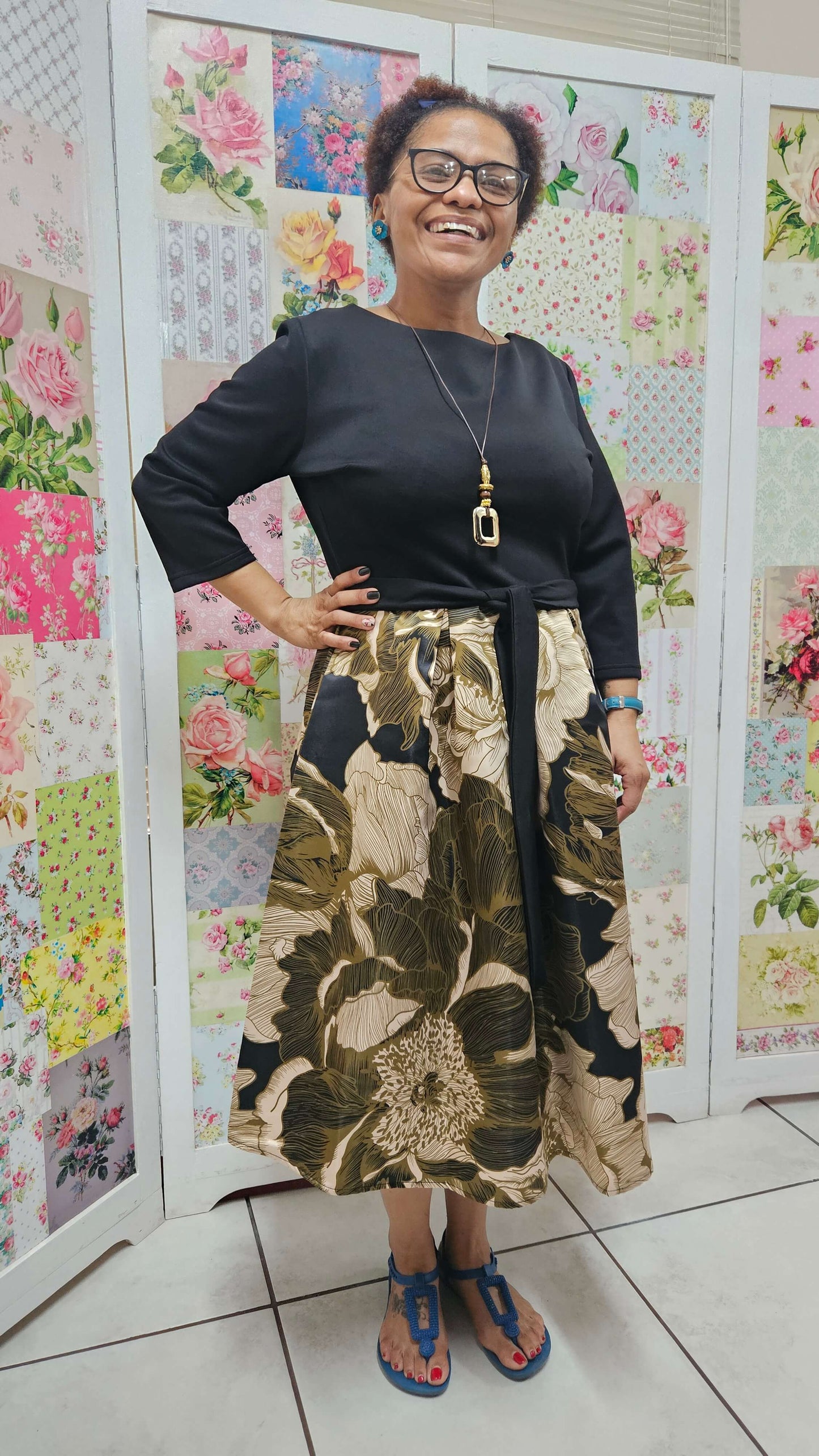 Black & Brown Dress BU025