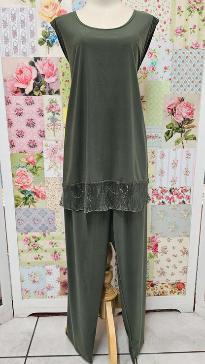 Olive Green Pants Set LR0706