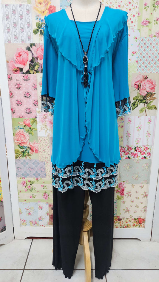 Turquoise Pants Set SZ058