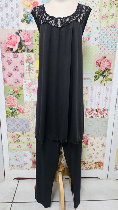 Black 3-Piece Pants Set LR0614