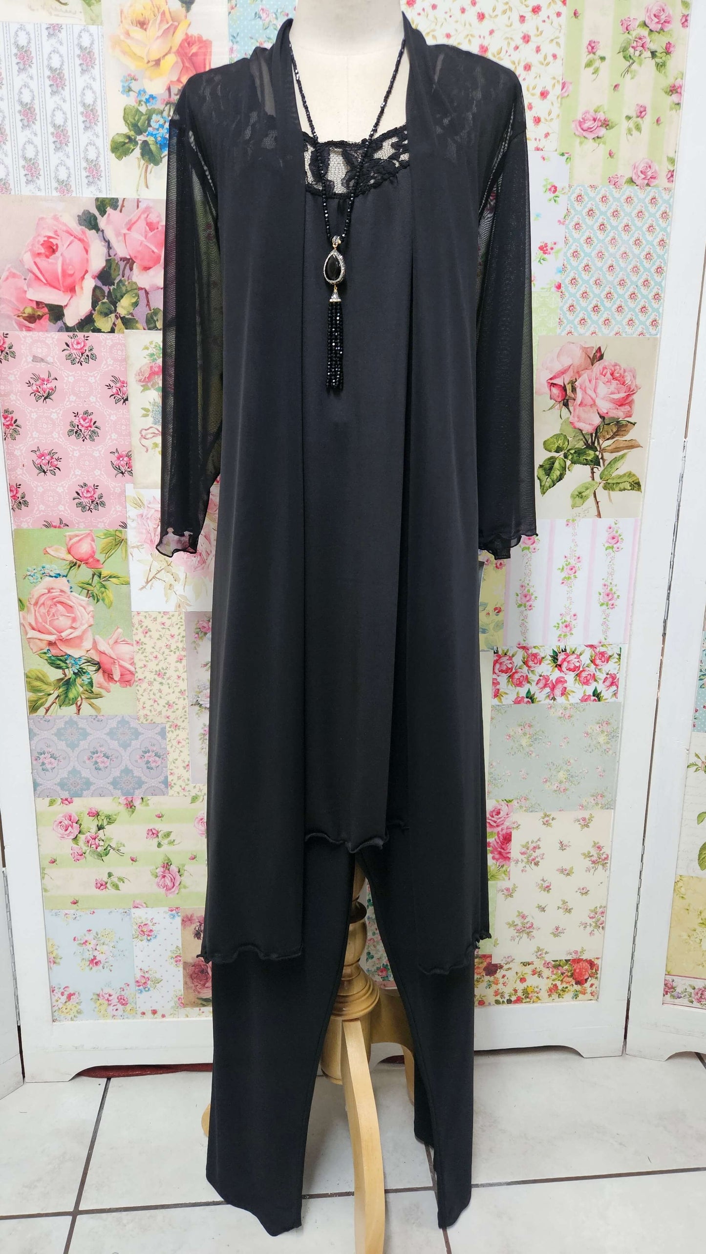 Black 3-Piece Pants Set LR0614