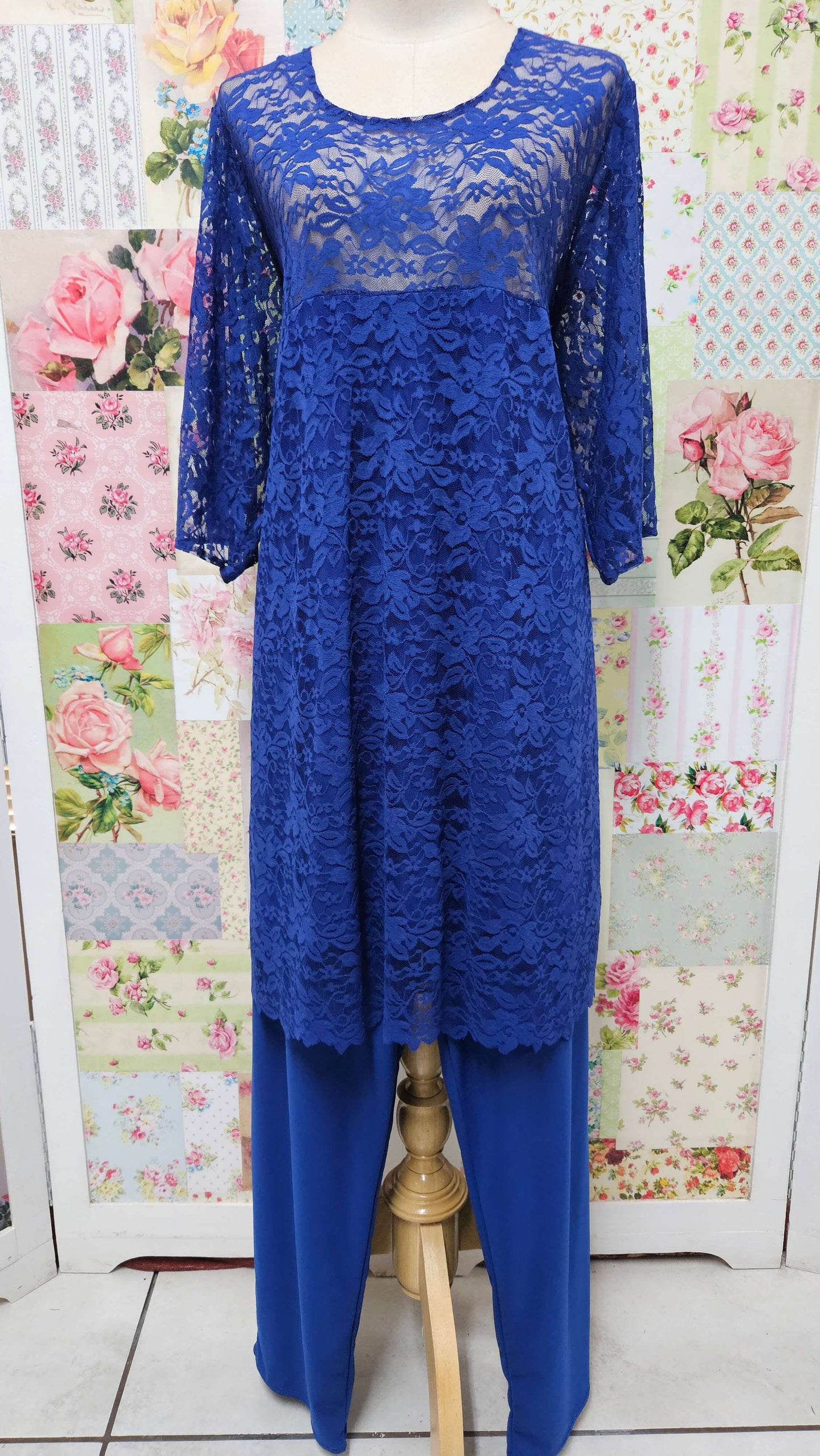 Royal Blue 3-Piece Pants Set LR0355