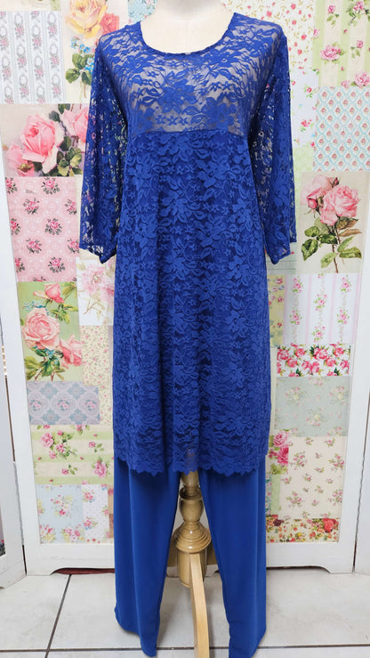 Royal Blue 3-Piece Pants Set LR0355