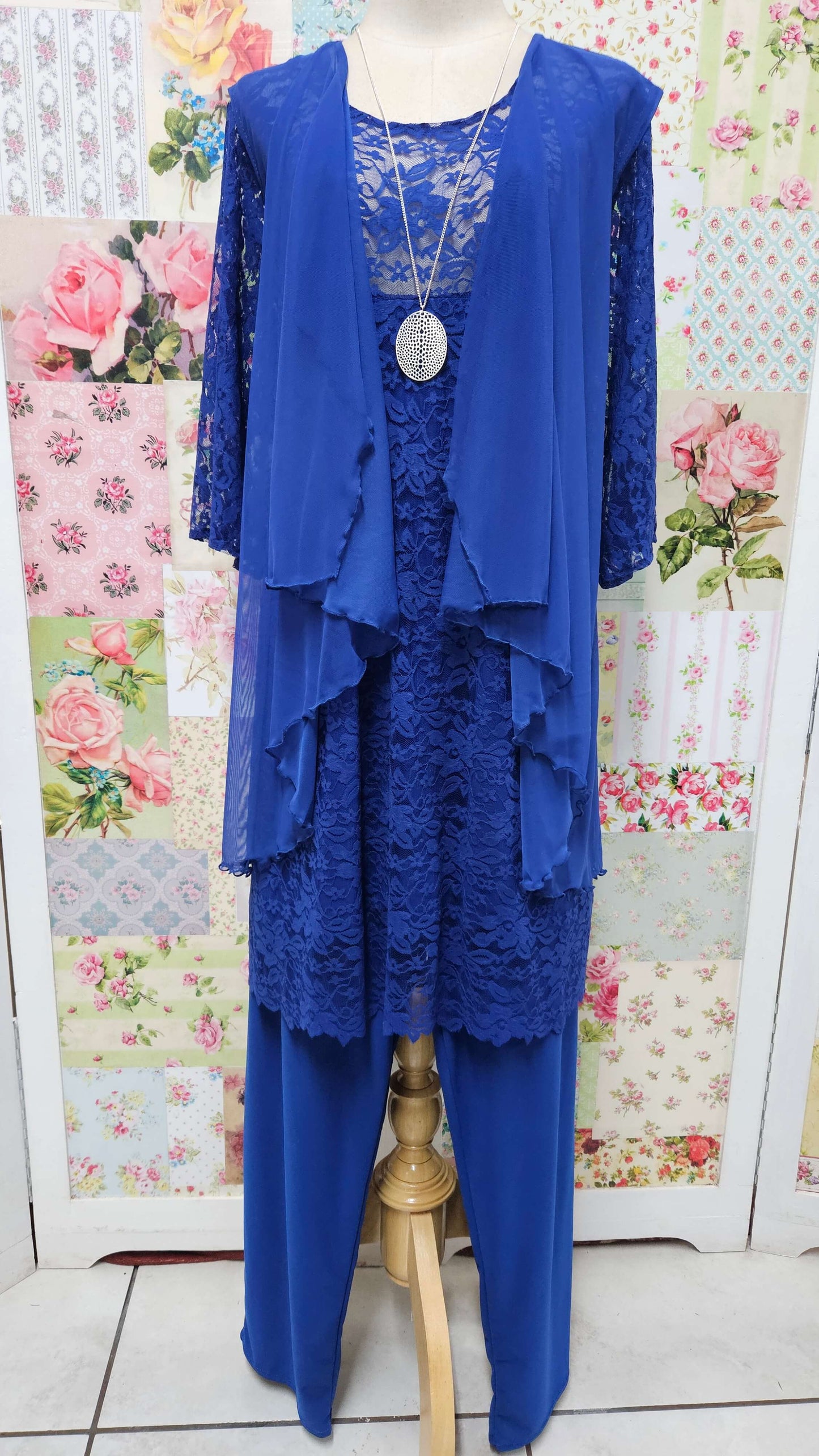 Royal Blue 3-Piece Pants Set LR0355