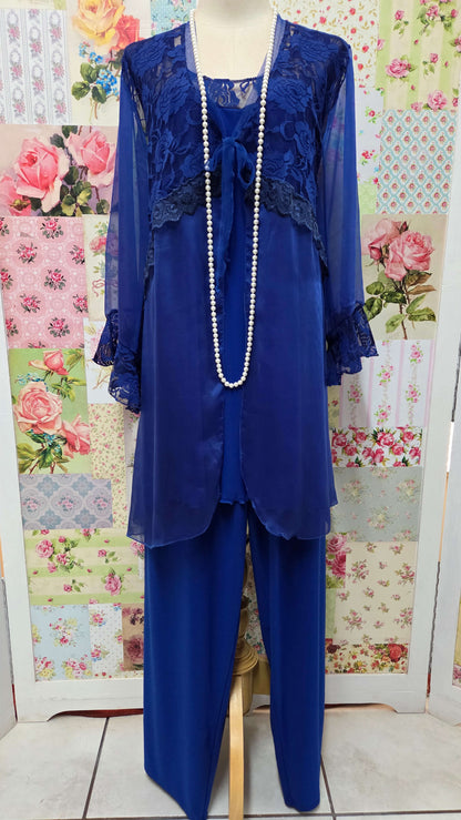 Royal Blue 3-Piece Pants Set LR0290