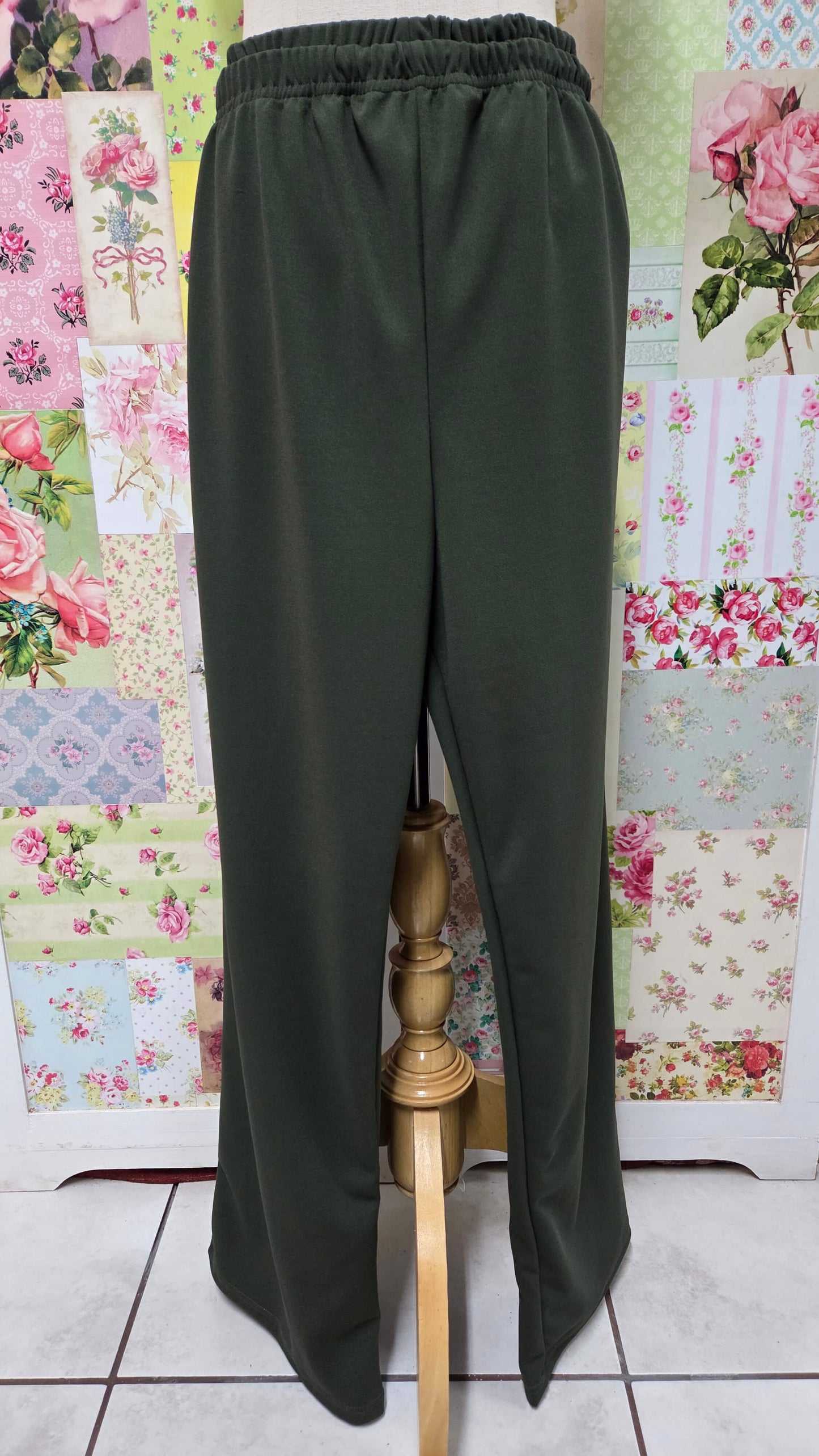 Olive Green 3-Piece Pants Set SH056