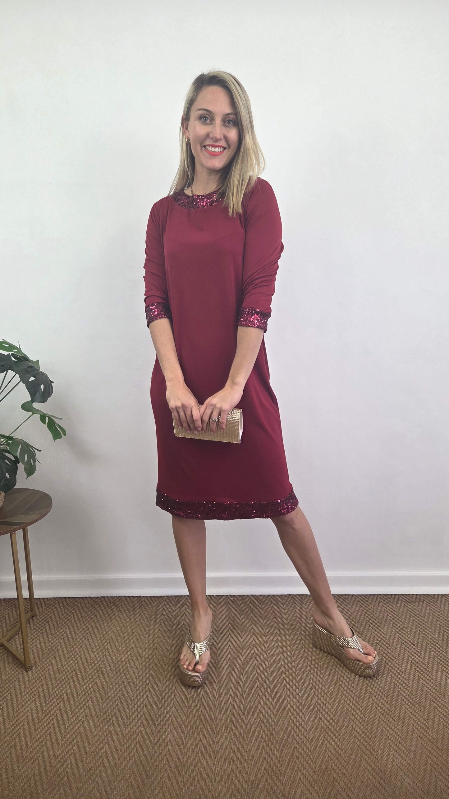 Maroon Dress NA0103