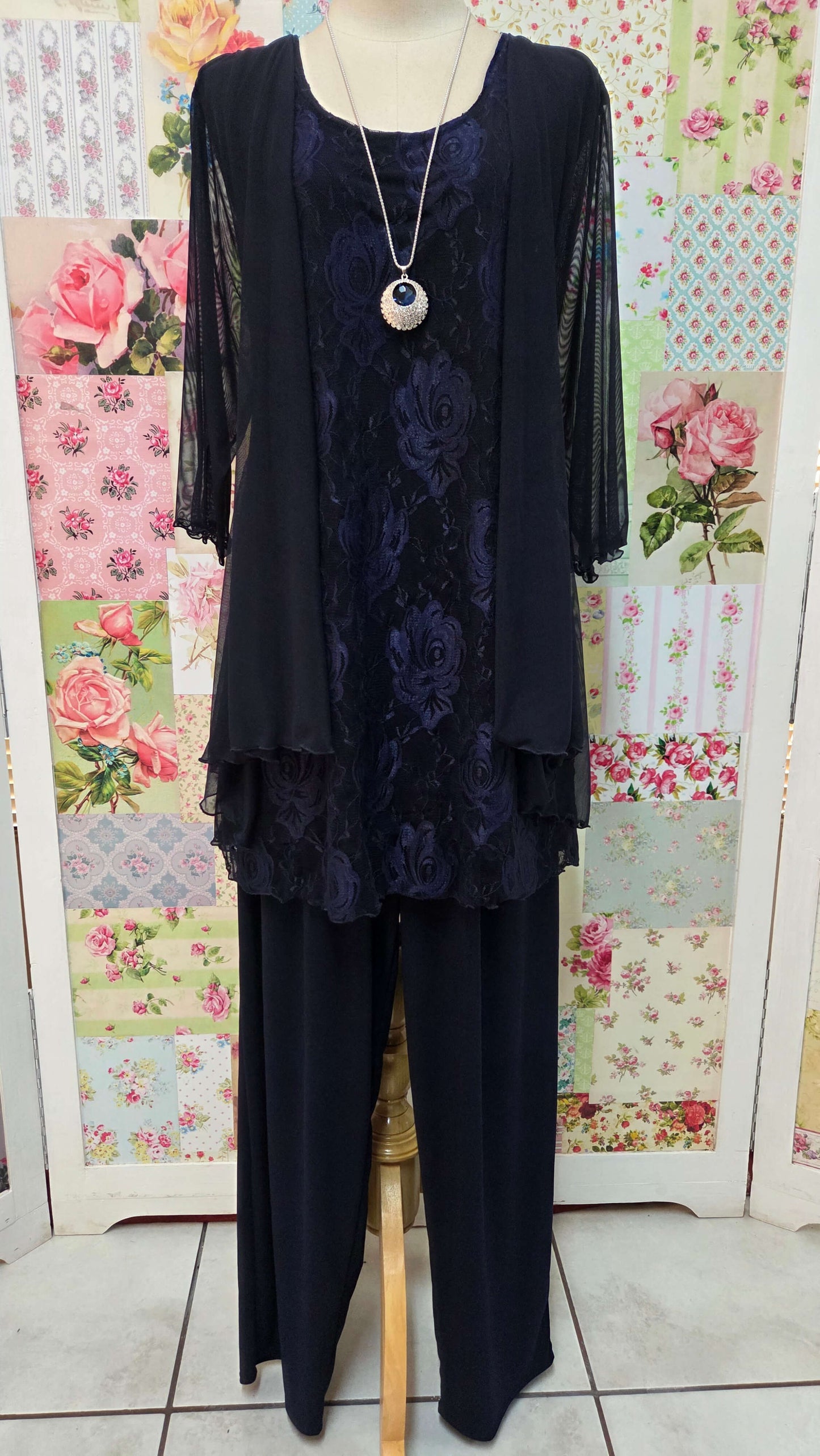 Navy Blue 2-Piece Pants Set LR0632