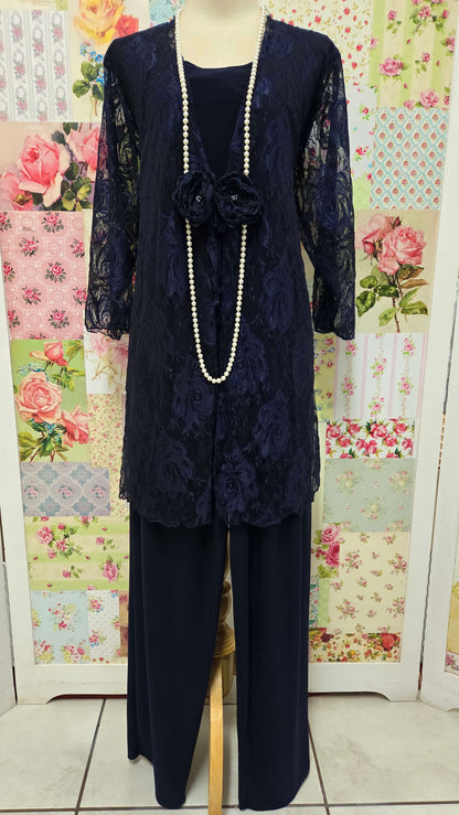 Navy 3-Piece Pants Set LR0650