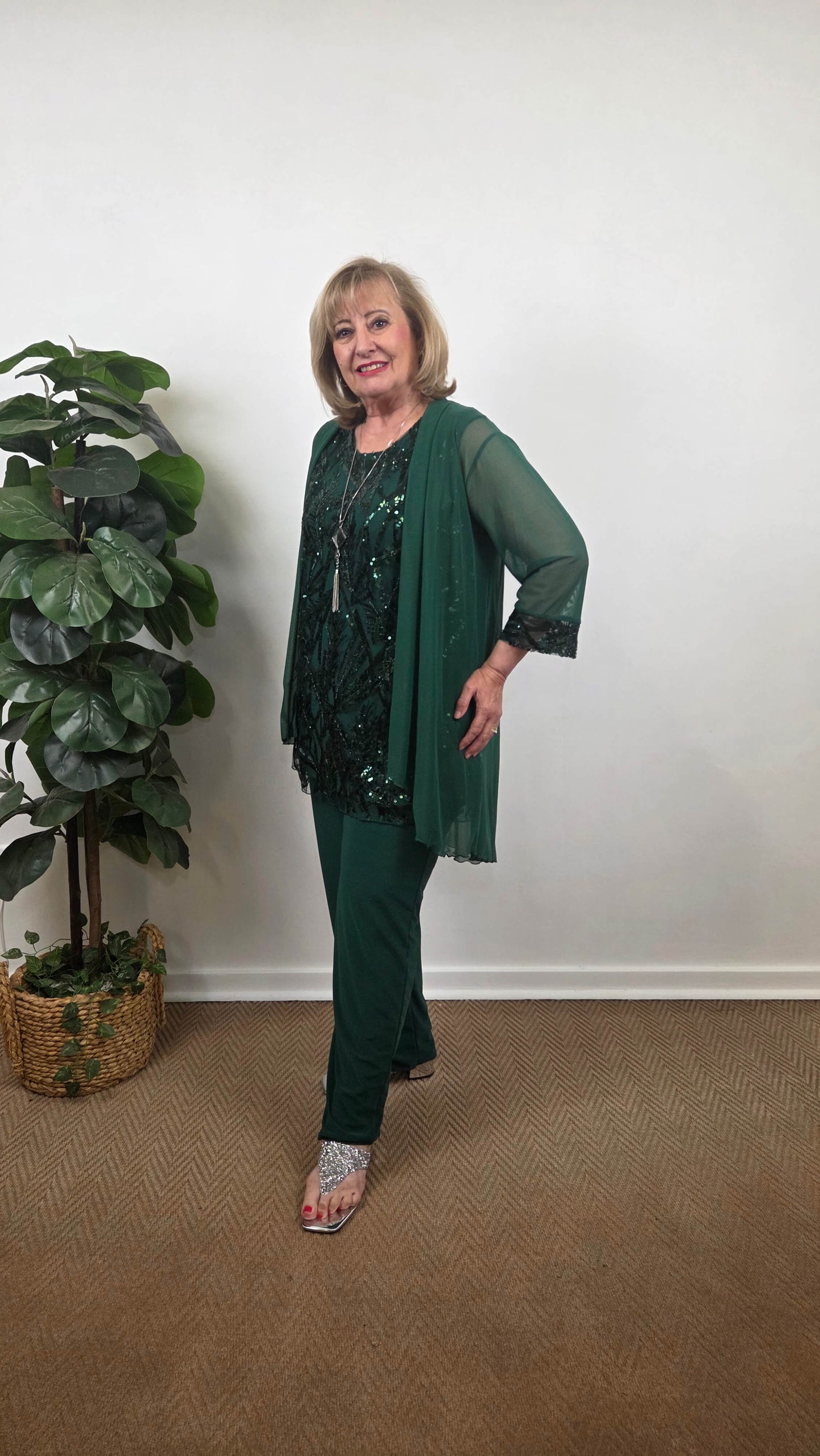 Emerald Green 3-Piece Pants Set LR0560