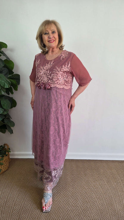 Dusty Pink Dress LR0607