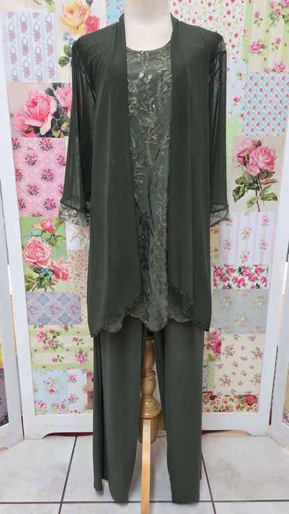 Olive Green Pants Set LR0676