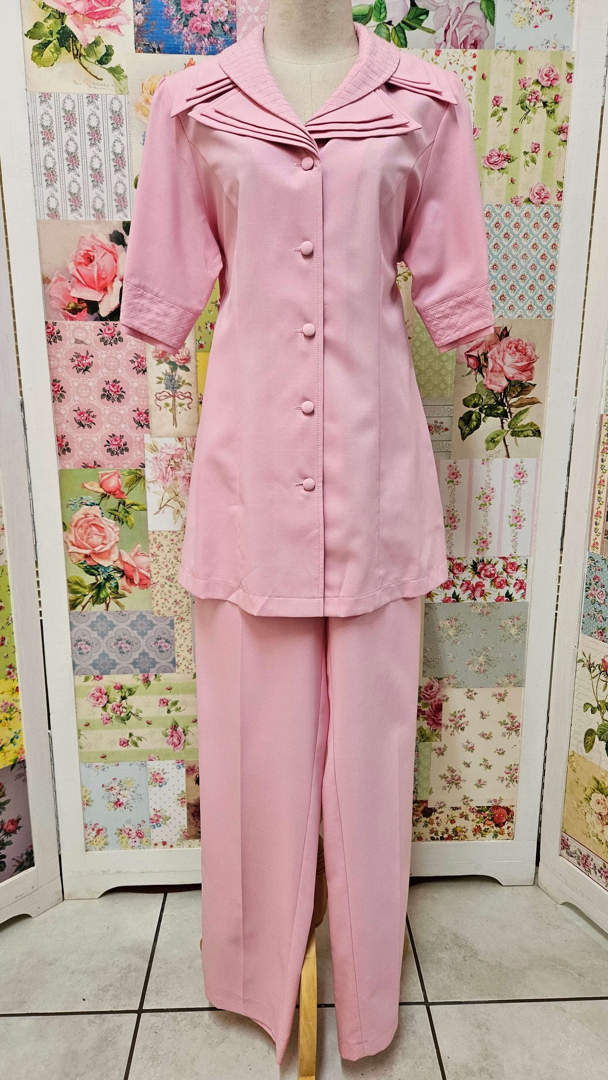 Soft Pink 2-Piece Pants Set YO025
