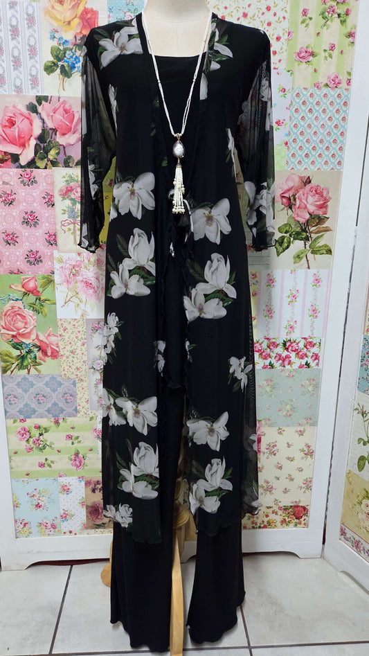 Black Floral Jacket LR0514