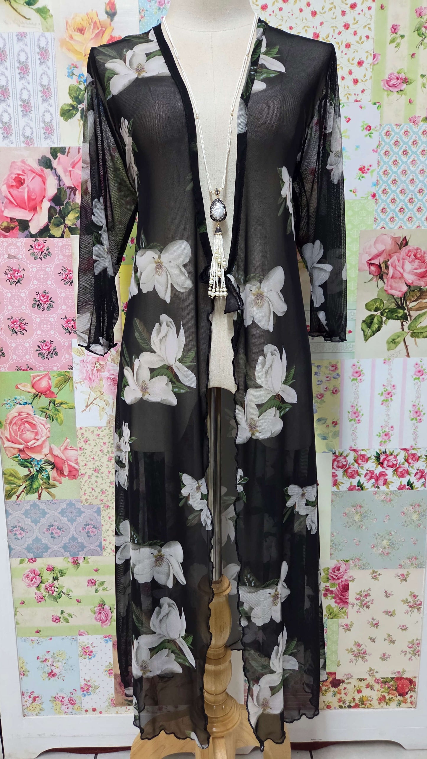 Black Floral Jacket LR0514
