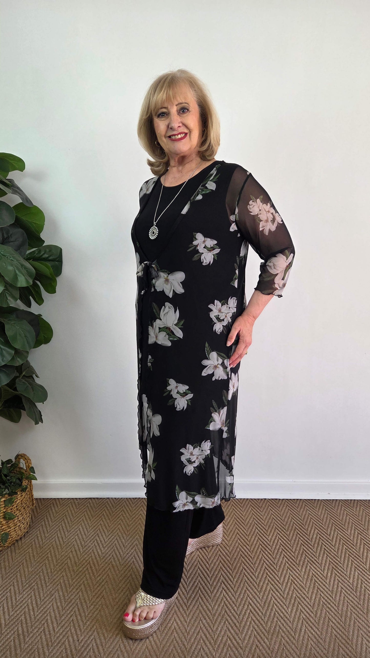 Black Floral Jacket LR0514