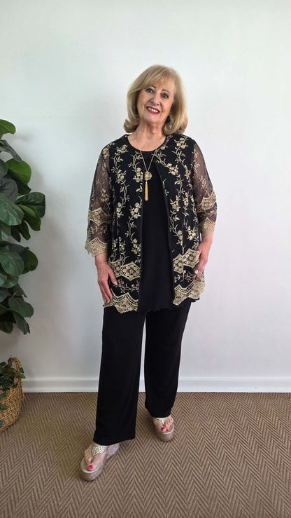 Black & Gold Top BT0192