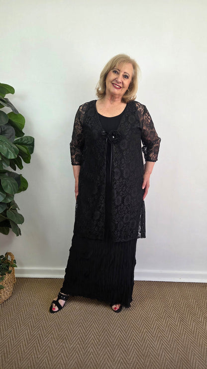 Black 2-piece Dress Set LR0652