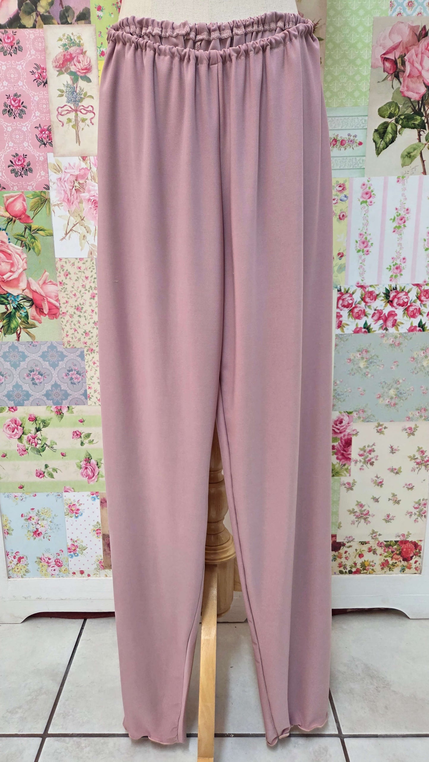 Grey & Pink Printed Pants Set LR0637