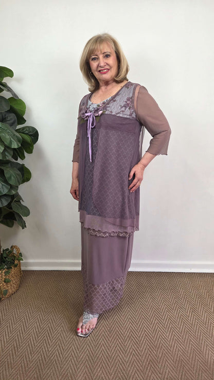 Mauve 4-Piece Dress Set ML03