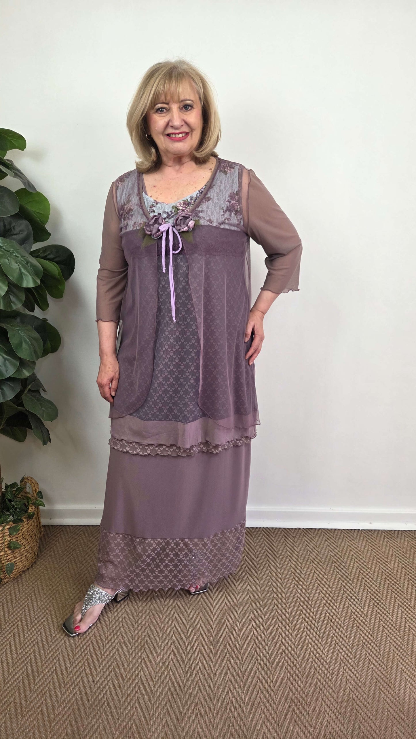 Mauve 4-Piece Dress Set ML03