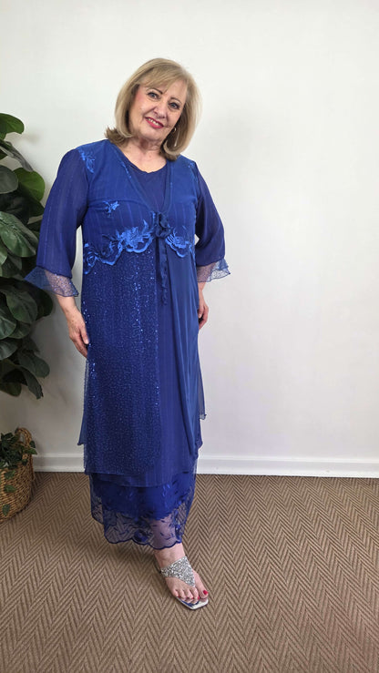 Royal Blue 3-Piece Dress Set LR095