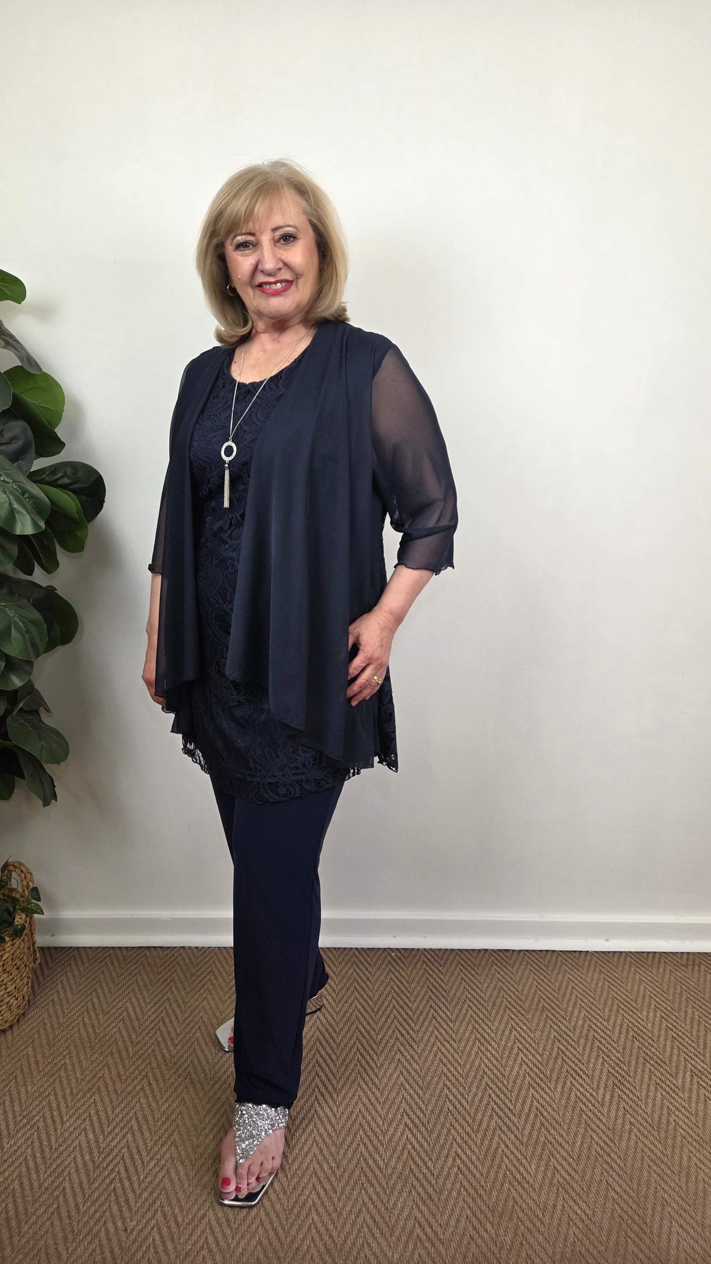 Navy 2-Piece Pants Set PG0241