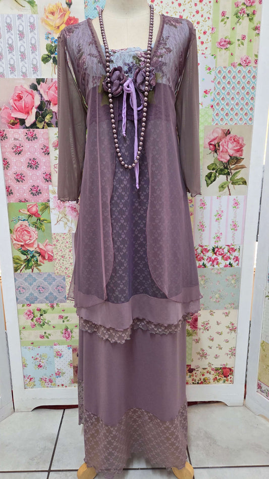 Mauve 4-Piece Dress Set ML03