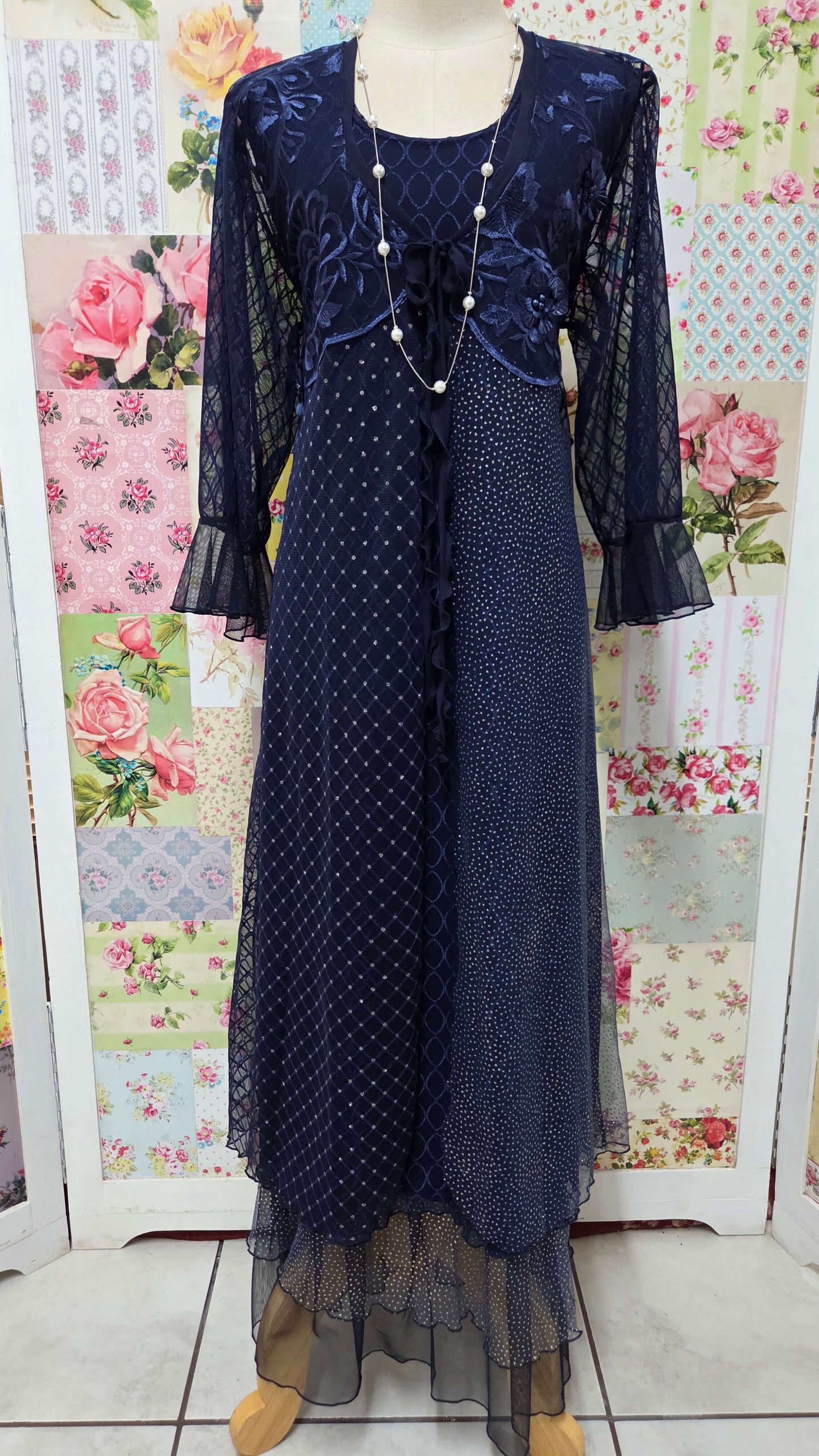 Navy Dress LR0593