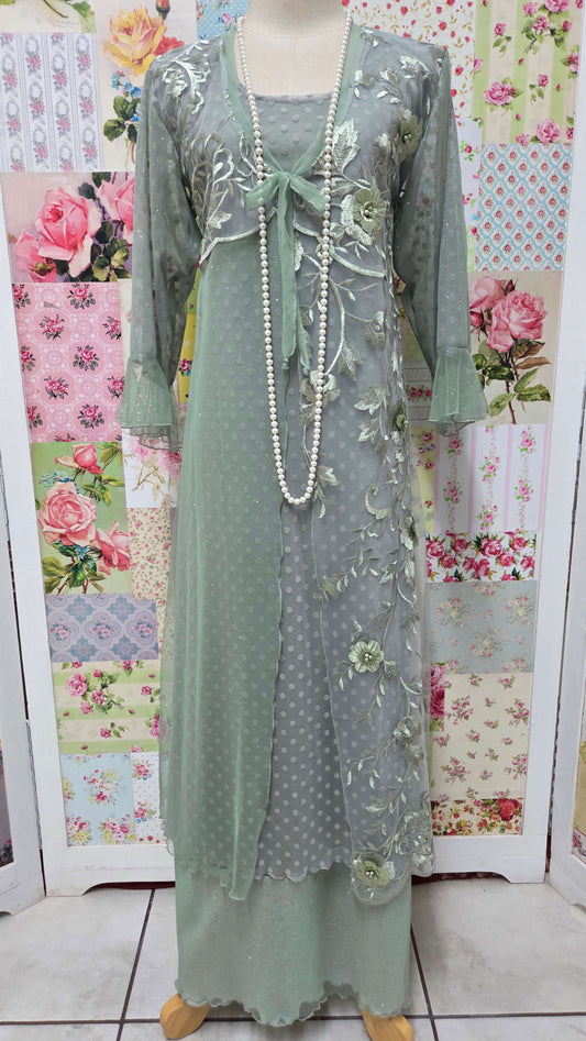 Sage Green Dress Set LR0681