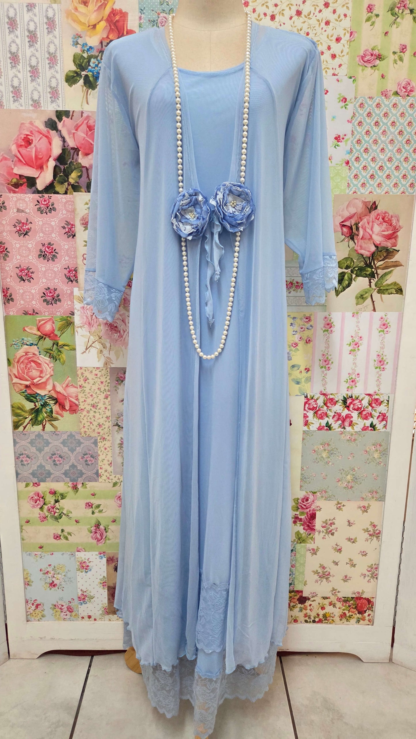 Sky Blue Dress Set LR0218