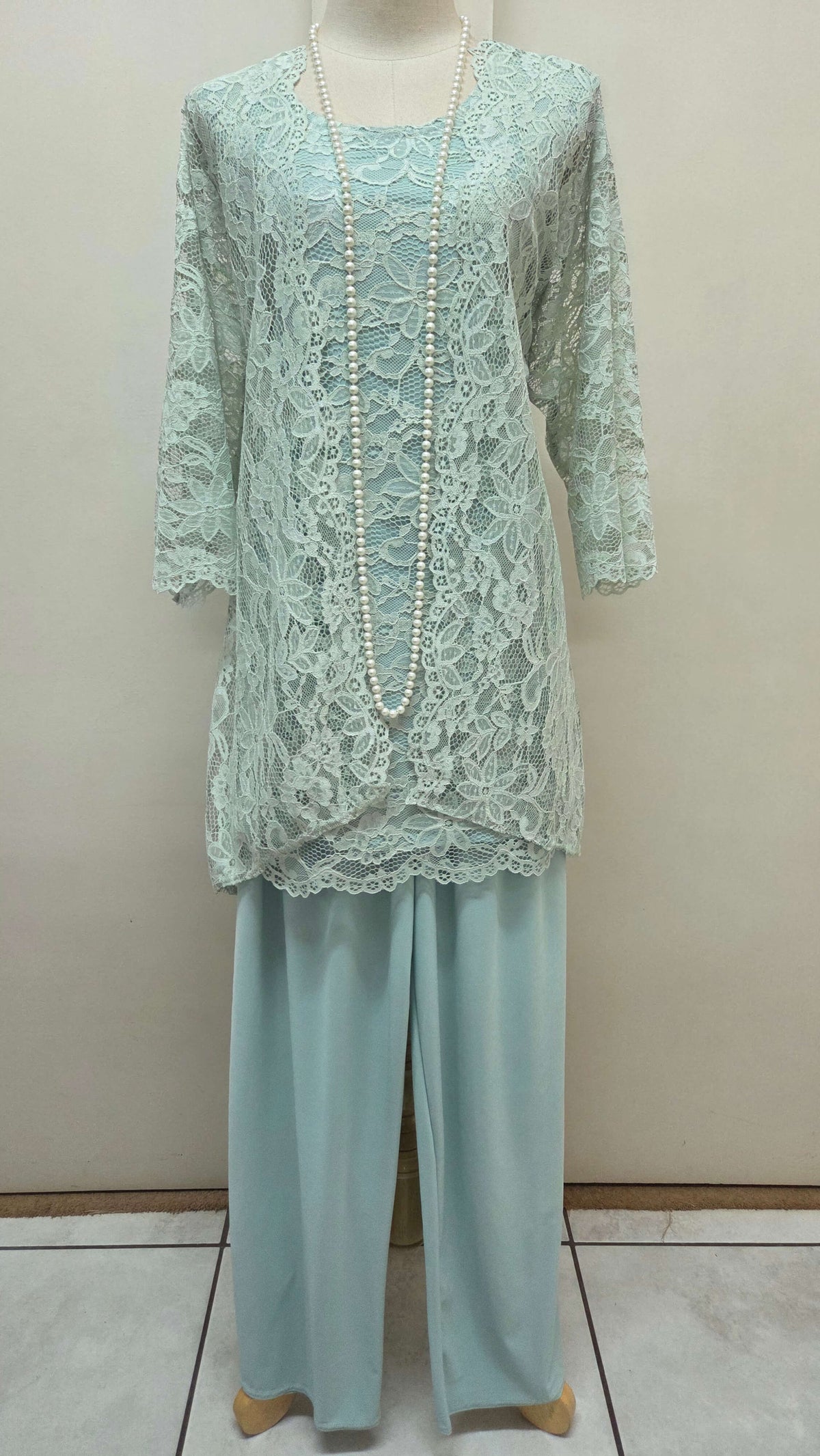 Sage Green 3-Piece Pants Set LR0382