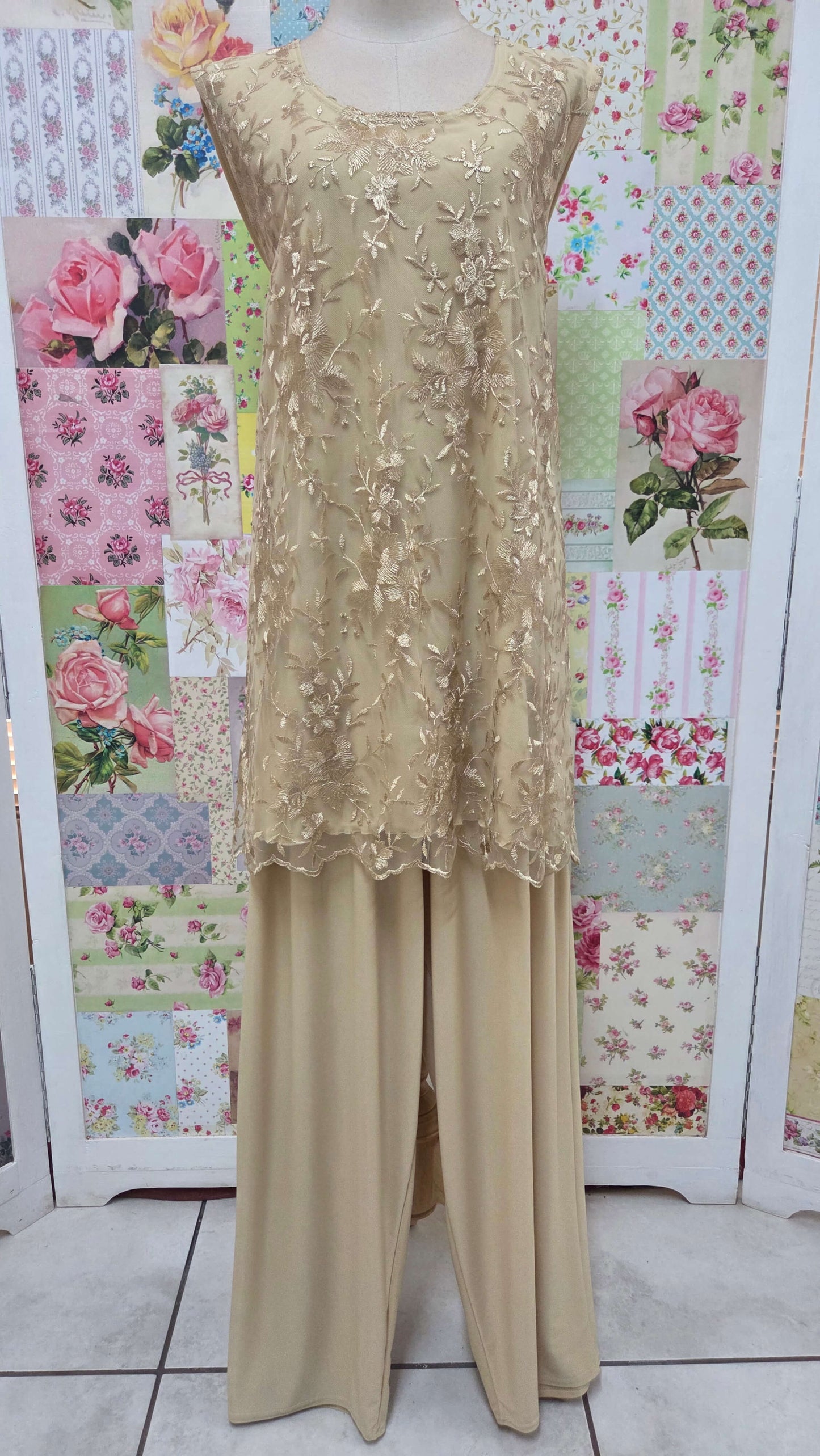 Champagne 3_Piece Pants Set LR0595