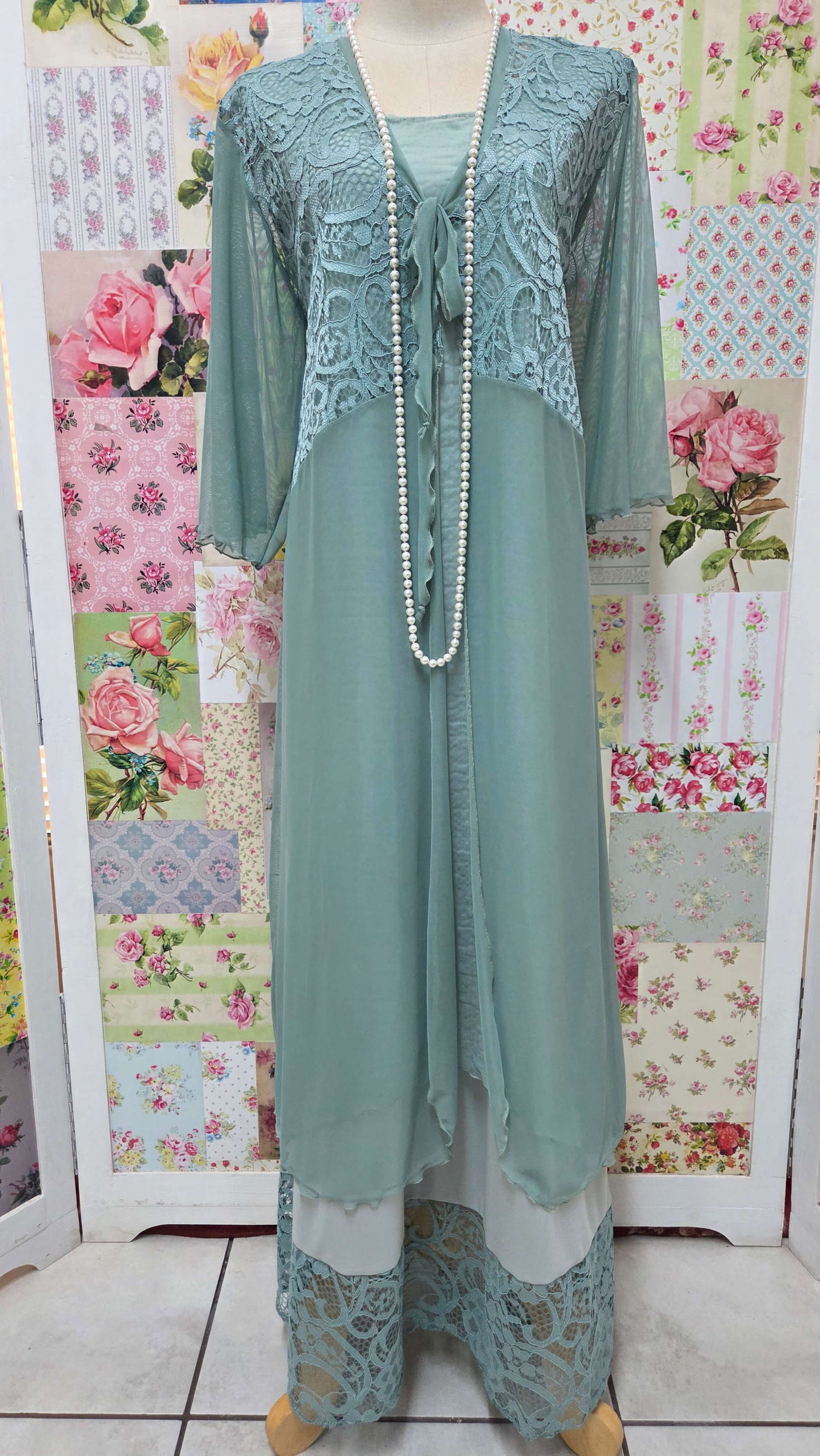 Sage Green Dress Set LR0682
